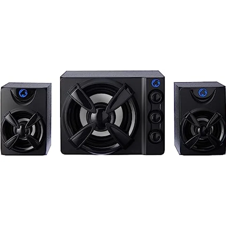 NEDIS Gaming-Lautsprecher | Lautsprecherkanäle: 2.1 | Stromversorgung über USB | 3.5 mm Stecker | 33 W | LED | Lautstärke-Regler, Black