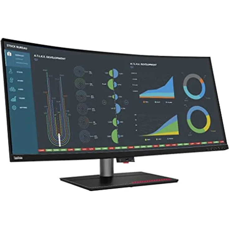 Lenovo ThinkVision P40W-20, 40 Zoll WUHD LED-Monitor mit 5120 x 2160 Auflösung, gebogen, 75 Hz, Raven Black