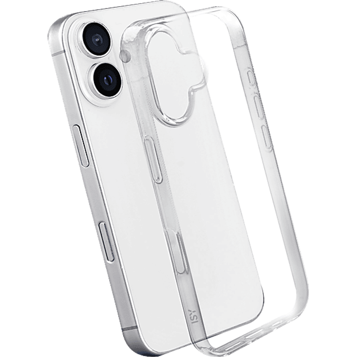 ISY ISC-1048 Backcover für Apple iPhone 16 Plus, Transparent, schlank und leicht