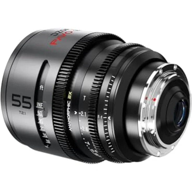 DZOFILM Pavo 2X Anamorphot 6-Objektiv-Set, S35 PL/EF-Mount, Brennweiten 28/32/40/55/75/100mm T2.1/T2.4 – Bild 5
