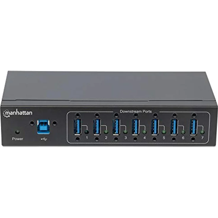 Manhattan 164405 7-Port USB 3.0 Hub für Industrieanwendungen sieben Typ A-Ports Schwarz – Bild 3