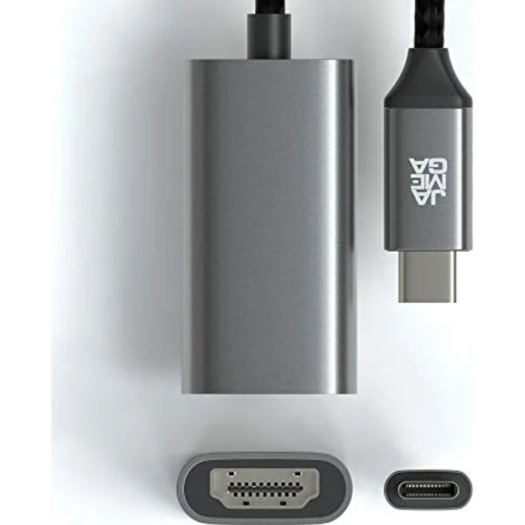 JAMEGA USB C zu HDMI Adapter, 4K@30Hz, Thunderbolt 3 kompatibel, ideal für Surface Book 2 und Huawei UVM – Bild 3