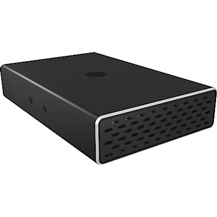 ICY BOX RAID Gehäuse für 2X 2,5 Zoll SSD & HDD, USB-C & USB-A Kabel, USB 3.1 Gen2 (10 Gbit/s), Aluminium, Schwarz, IB-RD2253-C31