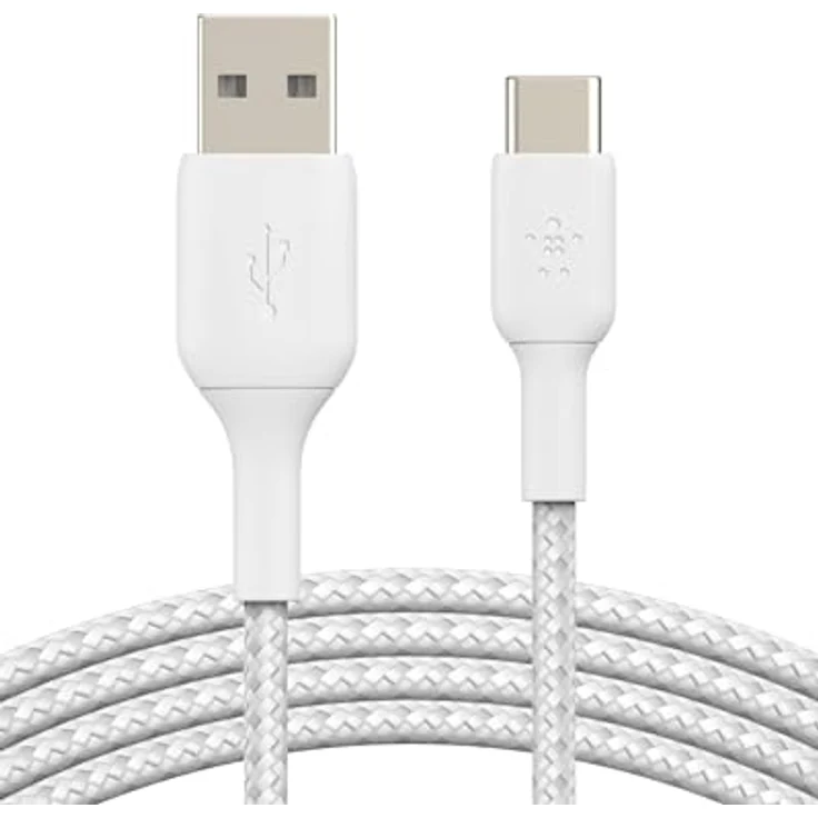 Belkin USB-C/USB-A Kabel ummantelt, 2 m, weiß – Bild 2