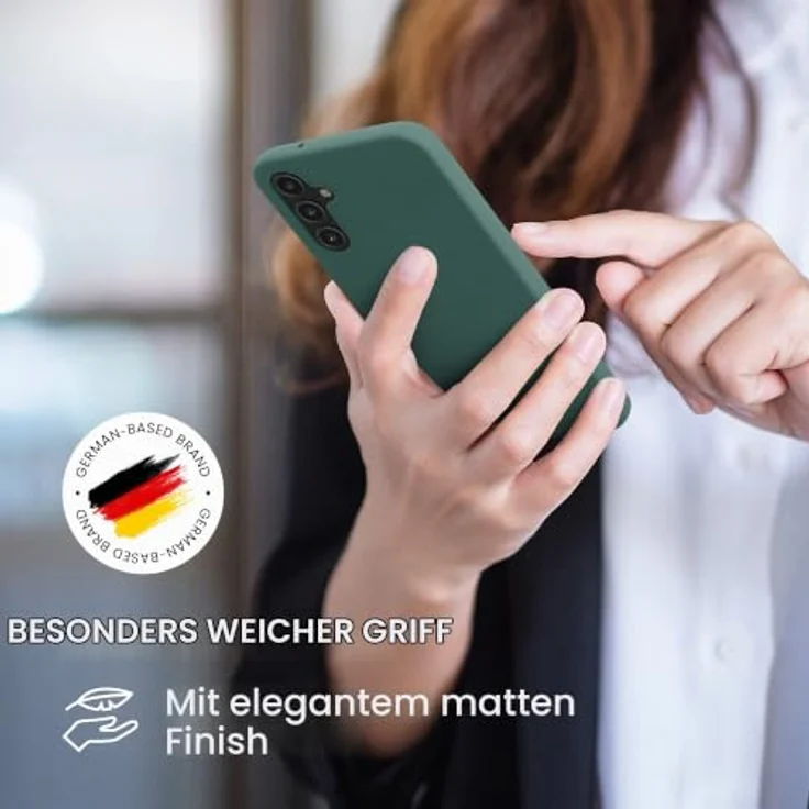 kwmobile Hülle für Samsung Galaxy A14 5G, TPU Case in Blaugrün, kabellos ladbar, flexible Schutzhülle mit rutschfester Gummierung – Bild 4