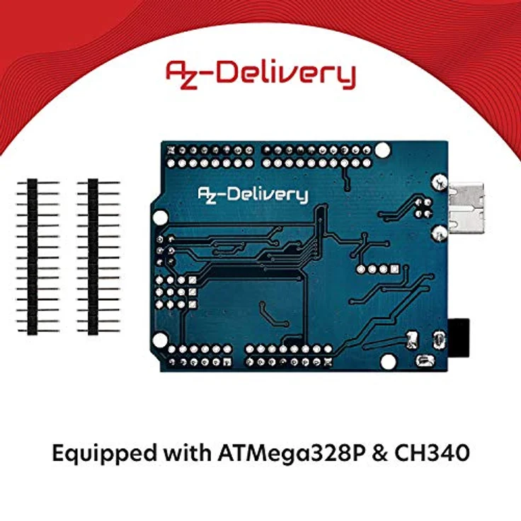 AZDelivery 25 x Mikrocontroller Board AZ-ATmega328-Board mit USB-Kabel inklusive E-Book, ideal für Einsteiger und Profis! – Bild 4