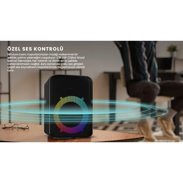 HiFuture Speaker EVENT Bluetooth (black), Bluetooth Lautsprecher mit 80W Leistung und RGB-Lichteffekten – Bild 5