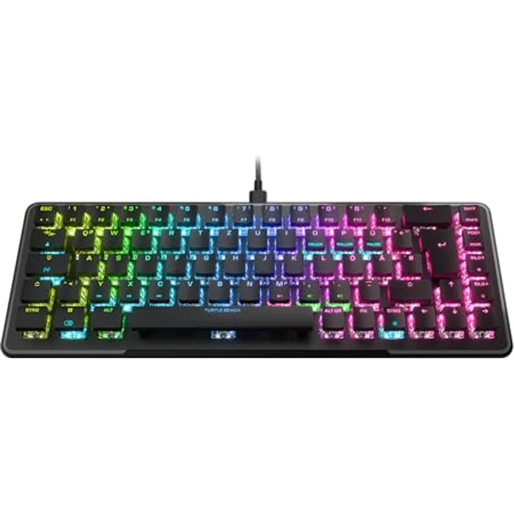 Turtle Beach Vulcan II Mini – 65% optisch-mechanische Gaming-Tastatur mit anpassbarer RGB-Beleuchtung, Aluminiumplatte, Schwarz – Bild 1