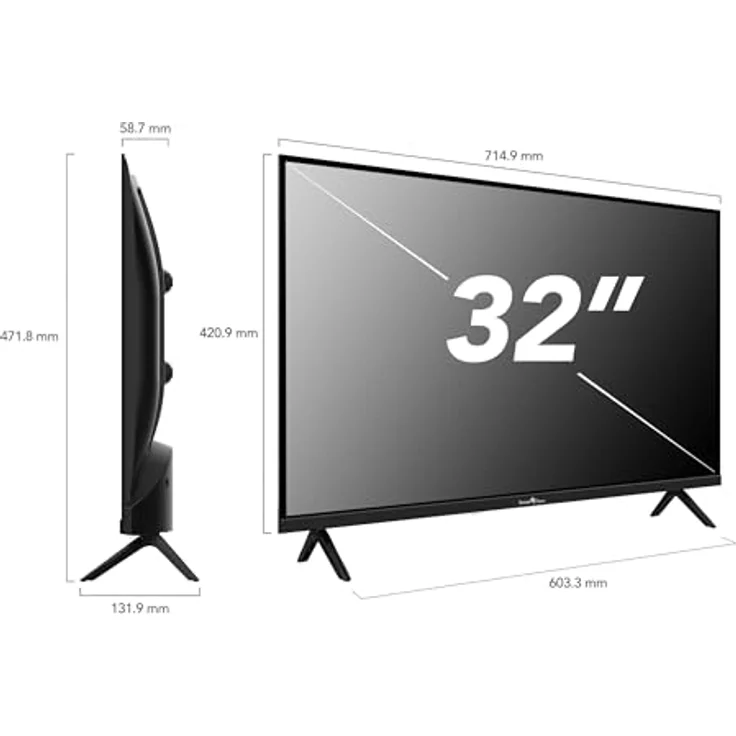 Smart Tech 32HH01K, 32 Zoll (80 cm) HD-LED-Fernseher mit Smart TV, Netflix, YouTube, Prime Video, Whale OS, 1366 x 768 Pixel – Bild 5