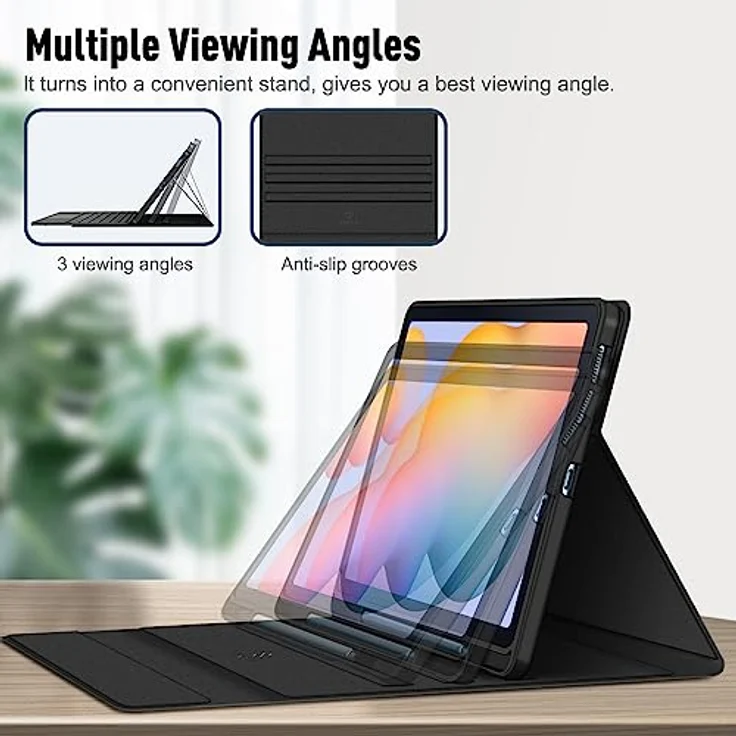 Fintie Tastatur Hülle für Samsung Galaxy Tab S6 Lite 10.4 SM-P610/ P613/P615/P619 2022/2020 - Deutscher Tastatur mit Touchpad Magnetisch Abnehmbarer Keyboard, Schwarz – Bild 3