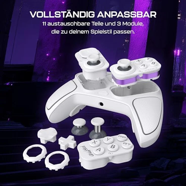 Turtle Beach Victrix Pro BFG Reloaded, Kabelloser Modular Xbox Controller in Weiß mit 3 anpassbaren Modulen und 5-Stopp-Halleffekt-Clutch Trigger – Bild 4