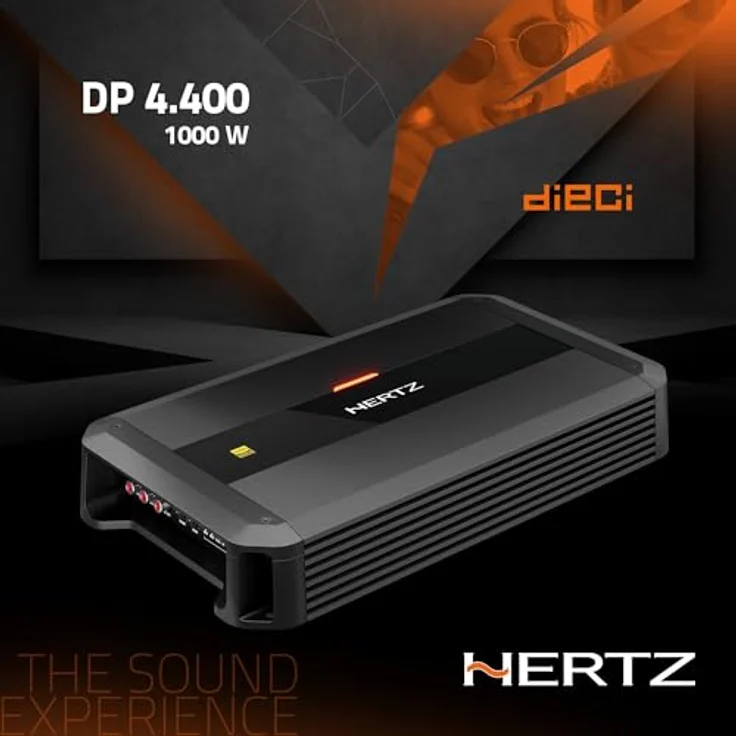 Hertz DIECI DP 4.400, 4-Kanal Class AB Verstärker mit 1000 W Ausgangsleistung und Hoch-Resolution Audio-Zertifizierung – Bild 3