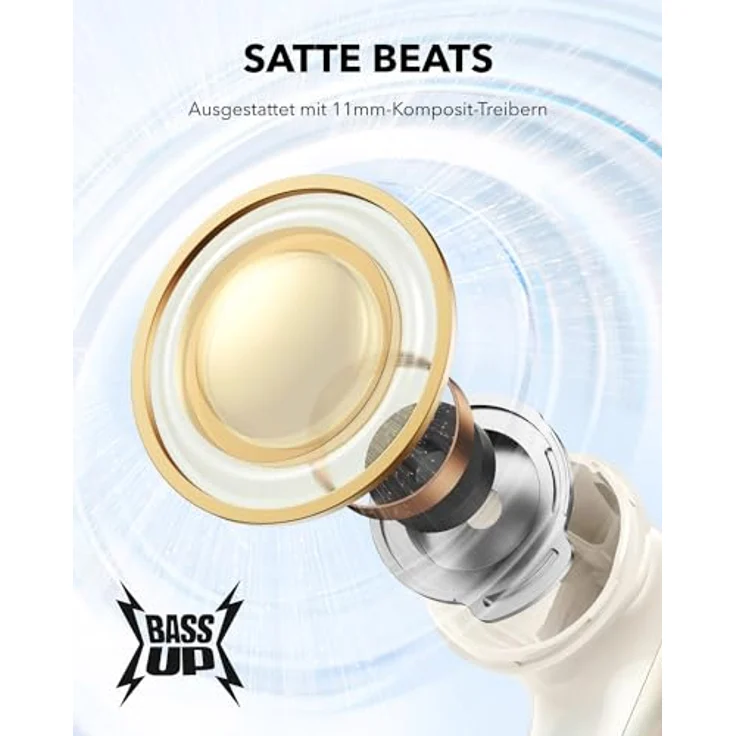 Soundcore P40i Drahtloser Kopfhörer Beige mit aktiver Geräuschunterdrückung und IPX5-Zertifizierung – Bild 5