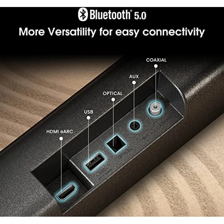 Hisense AX5100G 5.1 Soundbar mit Subwoofeer und Surroundlautsprechern, 340 W, schwarz – Bild 3