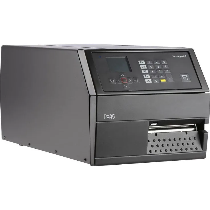 Honeywell PX45A0000002030, industrieller Etikettendrucker mit 300 dpi, Thermotransfertechnologie, Schwarz, Multi-Interface und robustem Design