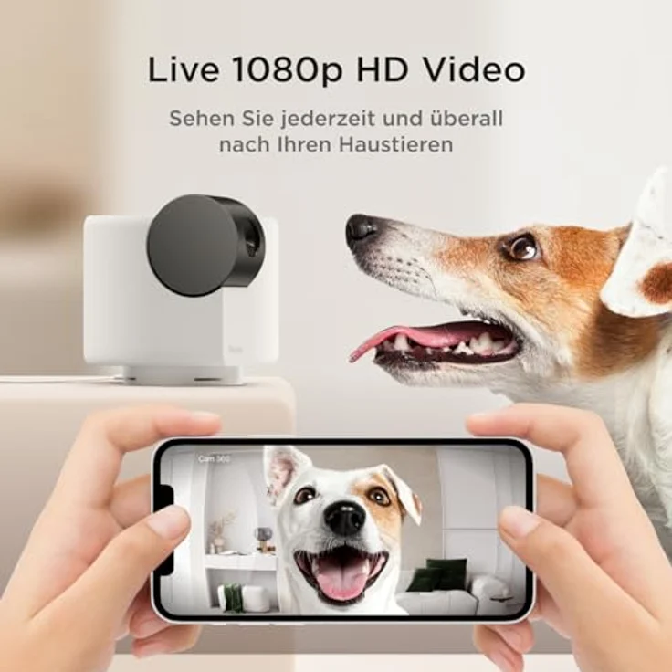 Petcube Cam 360 interaktive Haustierüberwachungskamera, WiFi, 1080p, 360° Rundumsicht smarte Haustierkamera von Petcube – Bild 2
