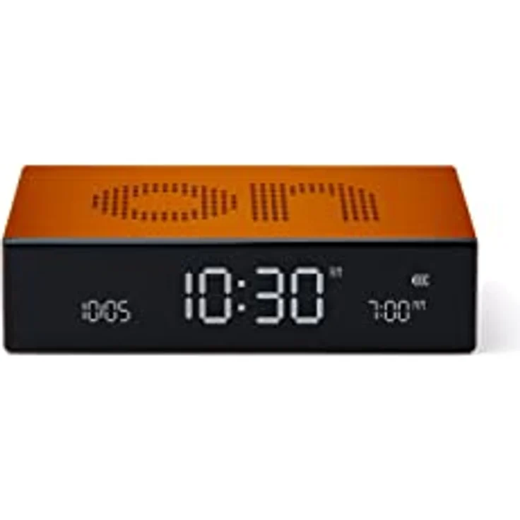 Lexon FLIP Premium LCD-Wecker (Orange) – Bild 1