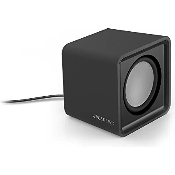 Speedlink TWOXO Stereo Speakers - USB Lautsprecher mit Stereo Sound und Klinkenstecker für Büro-Home Office (5W RMS Ausgangsleistung) für Gaming-Musik-PC-Notebook-Laptop, schwarz – Bild 2