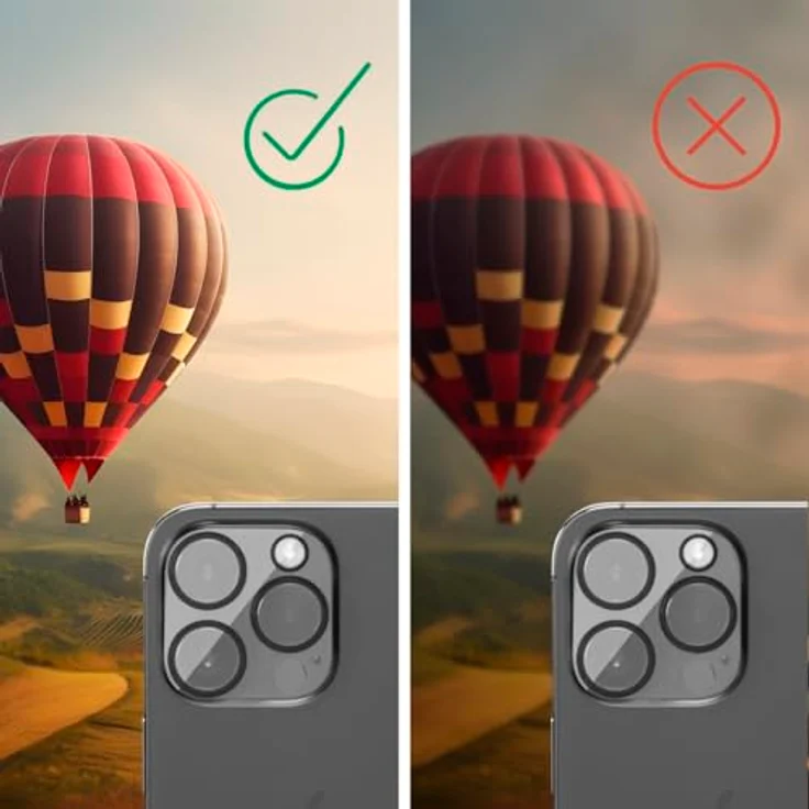 Hama Cam Protect Kameraobjektivschutz gehärtetes Glas 9H für Apple iPhone 16 Pro / 16 Pro Max, stoßfest und kratzresistent – Bild 8