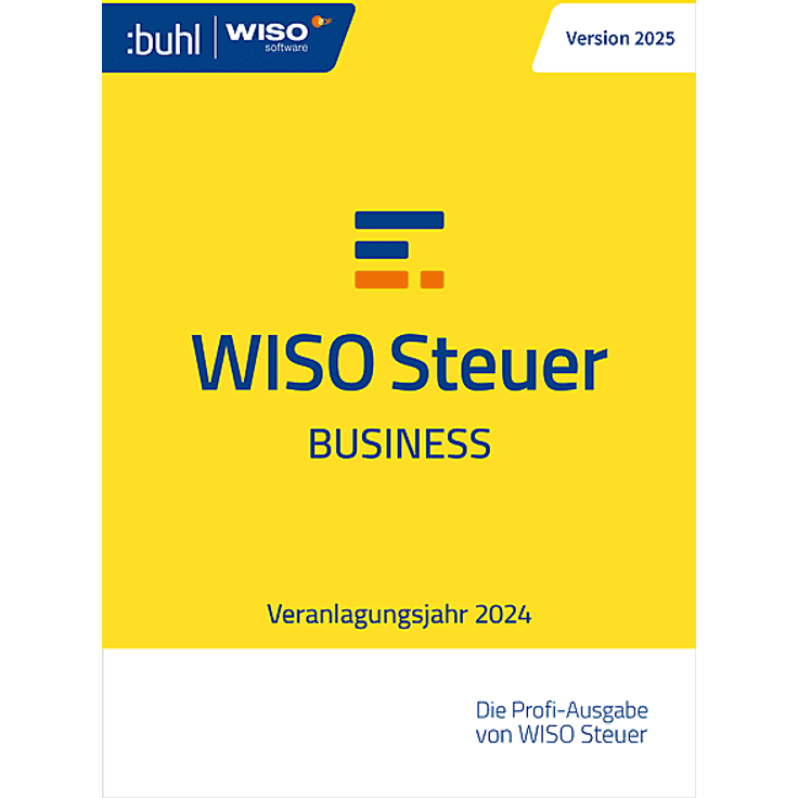 Buhl Data WISO Steuer 2025 Business - Steuersoftware für Einkommensteuererklärung 2024, Gewerbliche Lizenz für bis zu 100 Erklärungen, PC