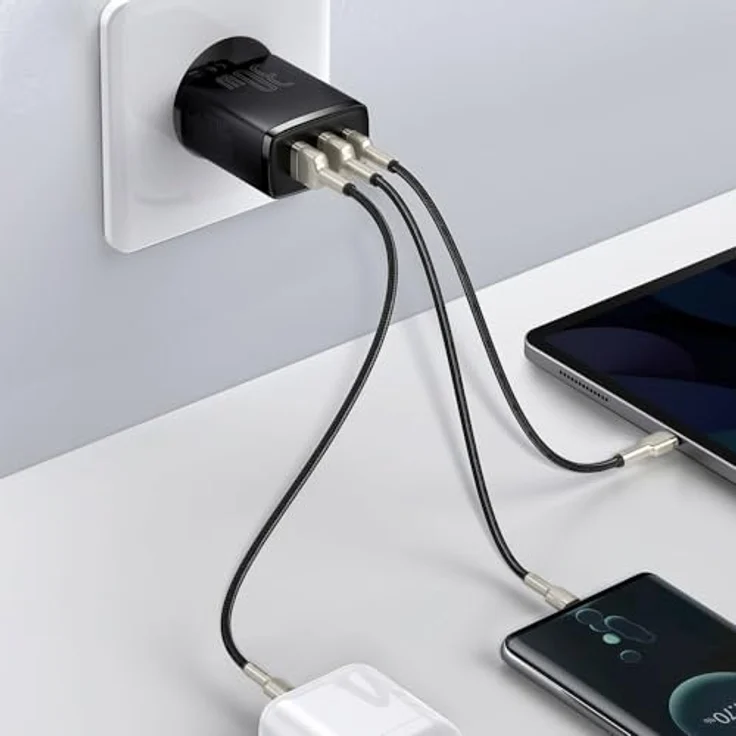 Baseus Compact Quick Charger CCXJ-E01, 2× USB-A + USB-C PD 3 A 30 W, schwarz – Bild 6
