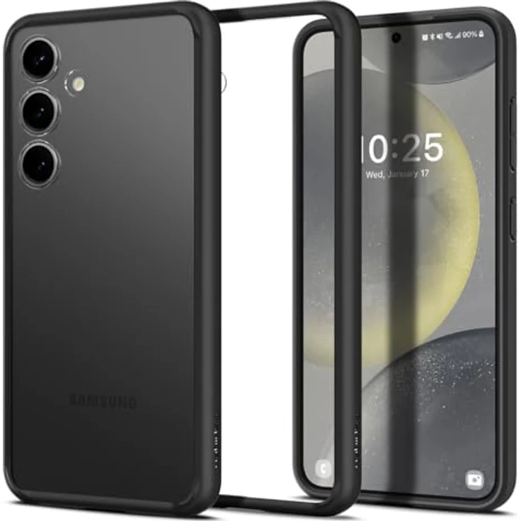 Spigen Ultra Hybrid Hülle Kompatibel mit Samsung Galaxy S24 -Schwarz, PC Platte, TPU-Rahmen, Air Cushion Technologie – Bild 1