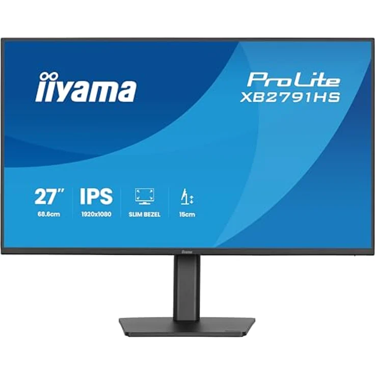 iiyama Prolite XB2791HS-B1, 27" Full-HD IPS LED-Monitor mit 120Hz, HDMI, DP, Höhenverstellung, Pivot, Adaptive Sync, Energieklasse C, schwarz – Bild 2