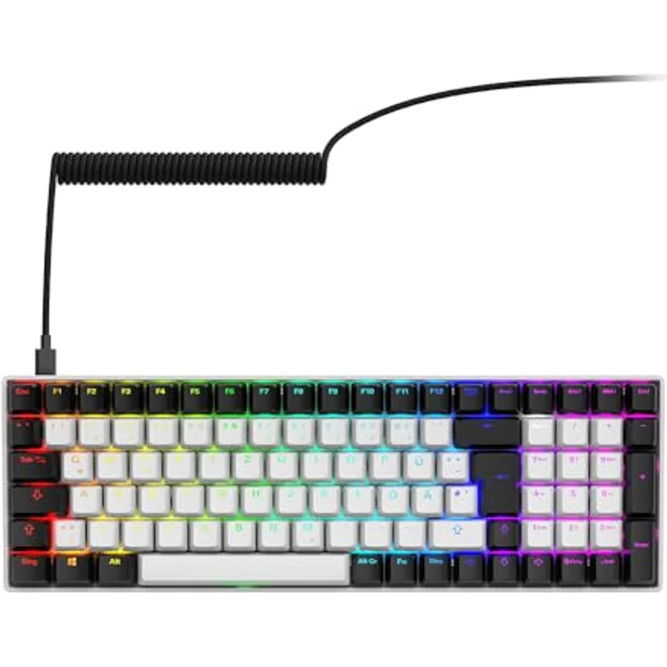 Sharkoon SGK50 S2 Weiß, RGB, Gateron Gelb, Gaming-Tastatur mit individuell wählbaren Gateron-Schaltern – Bild 2