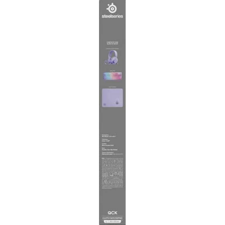 SteelSeries QcK L Lavender, Gaming Mauspad 450 x 400 mm, rutschfeste Unterseite, violett – Bild 14