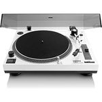 Lenco L-3810 Plattenspieler mit Direktantrieb - DJ Plattenspieler - 33/45 U/min - Pitch-Control - Magnet-Tonabnehmer-System - Nadelbeleuchtung - Pitch-Control - weiß