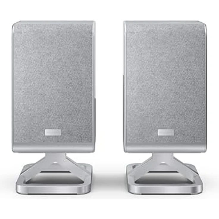 Sharp HT-SPR52021(SL) Kabellose hintere Surround-Lautsprecher, 200W Leistung, Dolby Atmos® / DTS:X® kompatibel, silber – Bild 1