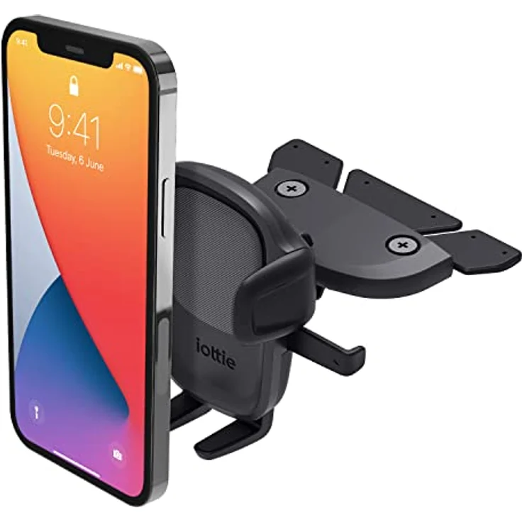iOttie Easy One Touch 5 CD-Slot KFZ-Halterung für iPhone, Samsung, Moto, Huawei, Nokia, LG, Smartphones, Schwarz, Dash – Bild 1