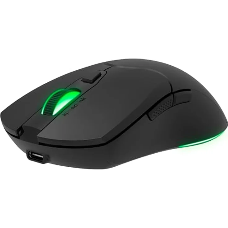 Speedlink Velox Wireless RGB Gaming Maus - Kabellose Gamer Maus mit Akku, USB-C, 4800dpi, programmierbar, leicht, RGB LED Beleuchtung, Schwarz – Bild 2