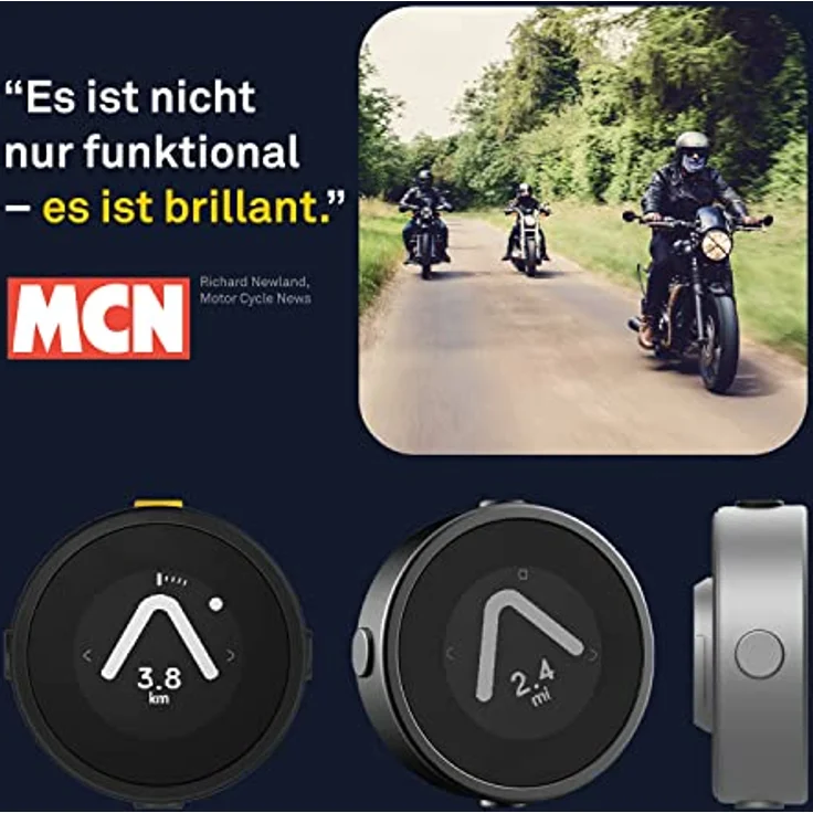 Beeline Moto GPS, Wetterfestes Motorrad Navigation Gerät in Silber, 30h Akkulaufzeit, Handschuhgeeignet – Bild 6