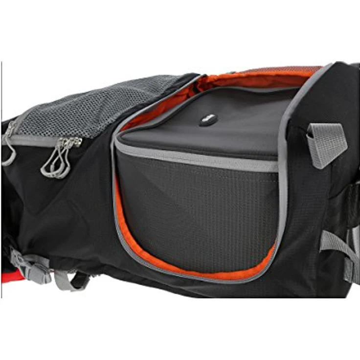 Rollei Traveler Fotorucksack Canyon L - Professioneller Outdoor Fotorucksack, inkl. separatem Einsatz für die Kameraausrüstung, Stativhalterung und Laptopfach - Größe L (35 L) - Sunset (Schwarz-Rot) – Bild 7