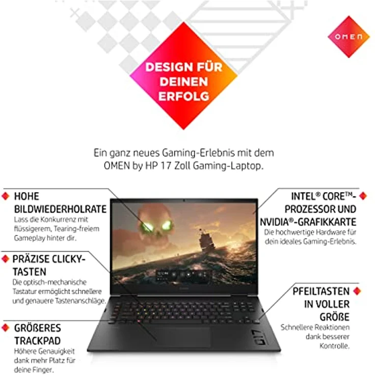 HP 1 17-ck2097ng 17.3" 2560 x 1440 Pixel Intel Core i9 32 GB 1000 GB SSD NVIDIA GeForce RTX 4080 Windows 11 Home – Bild 2