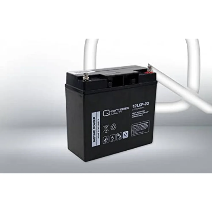 Q-Batteries 12LCP-23 / 12V - 23Ah Blei Akku Zyklentyp AGM - Deep Cycle VRLA Schraubanschluss – Bild 3