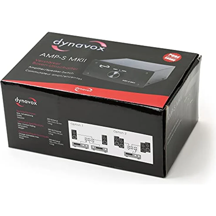 Dynavox AMP-S Verstärker-Boxen-Umschalter schwarz – Bild 5