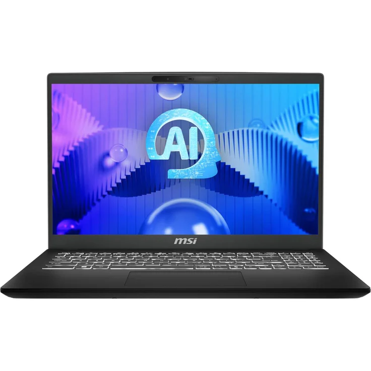 MSI Modern 15 H AI C1MOG-242, 15,6" FHD Laptop mit Intel Core Ultra 7 155H, 16GB DDR5 RAM, 512GB SSD, Windows 11 Home, schwarz
