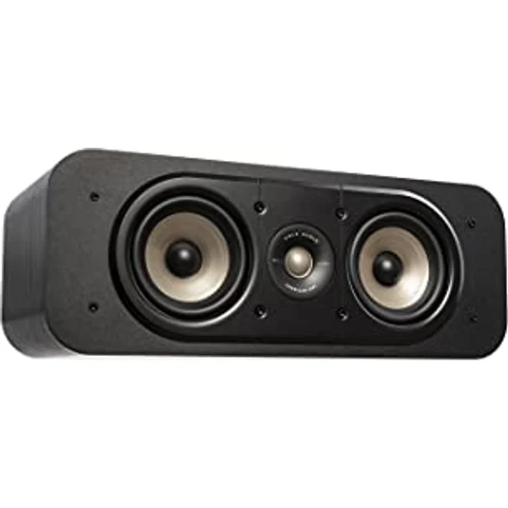 Polk Audio Signature Elite ES30 Centerlautsprecher, schlanker, hochauflösender Center Lautsprecher, Hi-Res zertifiziert, Dolby Atmos und DTS:X kompatibel (Stück), Schwarz – Bild 1