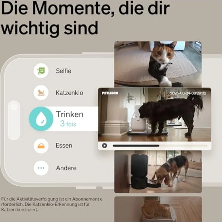 PETLIBRO Scout Haustierkamera, 360° HD Hundkamera mit App, KI-gesteuert, Multi-Tiererkennung, Aktivitäts-Tracking, Farb-Nachtsicht 1080p – Bild 3