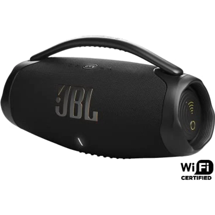 JBL Boombox 3 Wifi – Kabelloser Lautsprecher mit Bluetooth und Wifi – Kompatibel mit der JBL One App – 24 Stunden Wiedergabezeit – Wasser- und staubdicht – Integrierte Powerbank – Schwarz – Bild 5