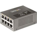 StarTech.com 4-Port Multi-Gigabit PoE++ Injector, 5/2.5G Ethernet (NBASE-T), PoE/PoE+/PoE++ (802.3af/802.3at/802.3bt), 160W Injektor, Wand-/DIN-Schienen Montage, PoE Adapter (AS445C-POE-INJECTOR)