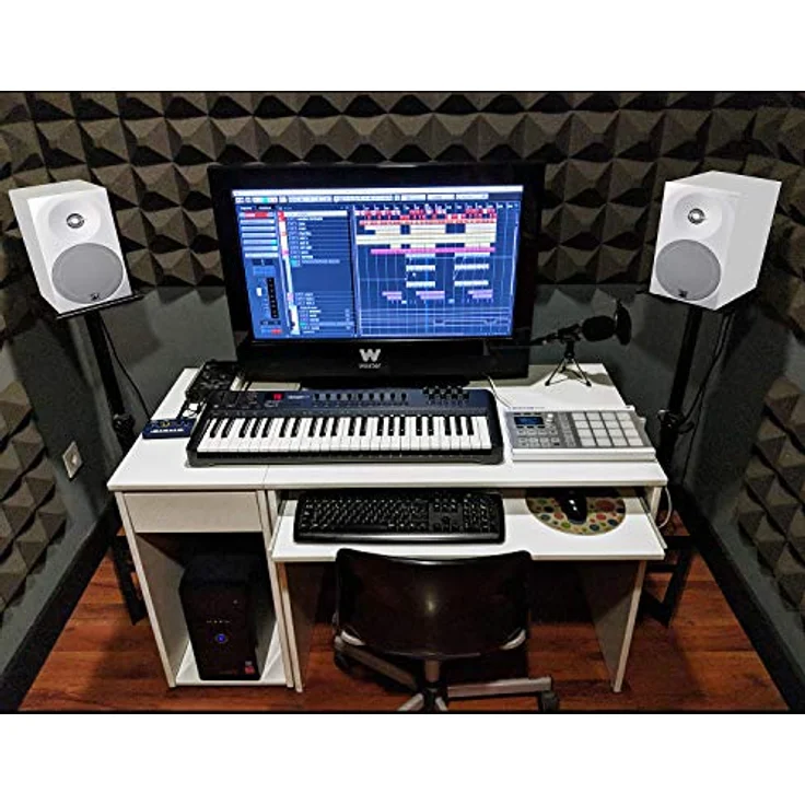 Woxter Dynamic Line 410 White - 2.0 Stereo-Lautsprecher (angetrieben mit 150W Leistung, Holz, 4, Woofer, 2 Hochtöner, 3,5 mm, RCA, Bassreflex-Control (Lautstärke, Höhen, Bass), weiß – Bild 3