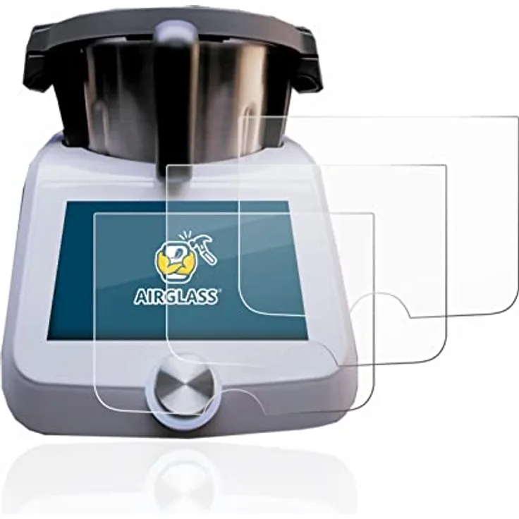 BROTECT Schutzglas für SilverCrest Monsieur Cuisine Smart (3 Stück) Displayschutzfolie [Extrem Kratzfest 9H, Anti-Fingerprint]