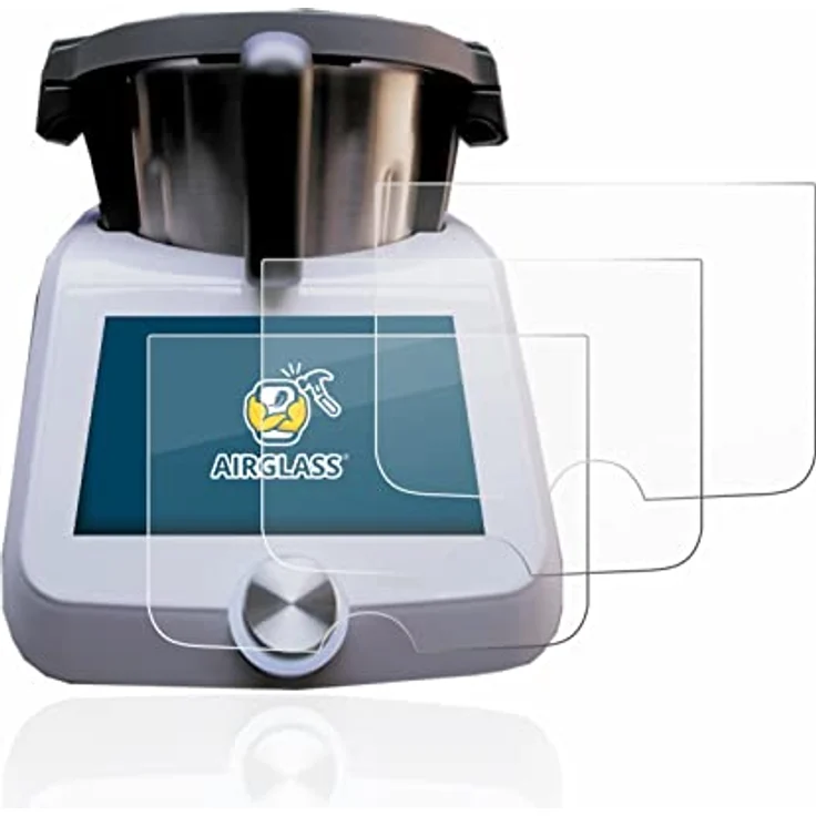 BROTECT Schutzglas für SilverCrest Monsieur Cuisine Smart (3 Stück) Displayschutzfolie [Extrem Kratzfest 9H, Anti-Fingerprint] – Bild 1
