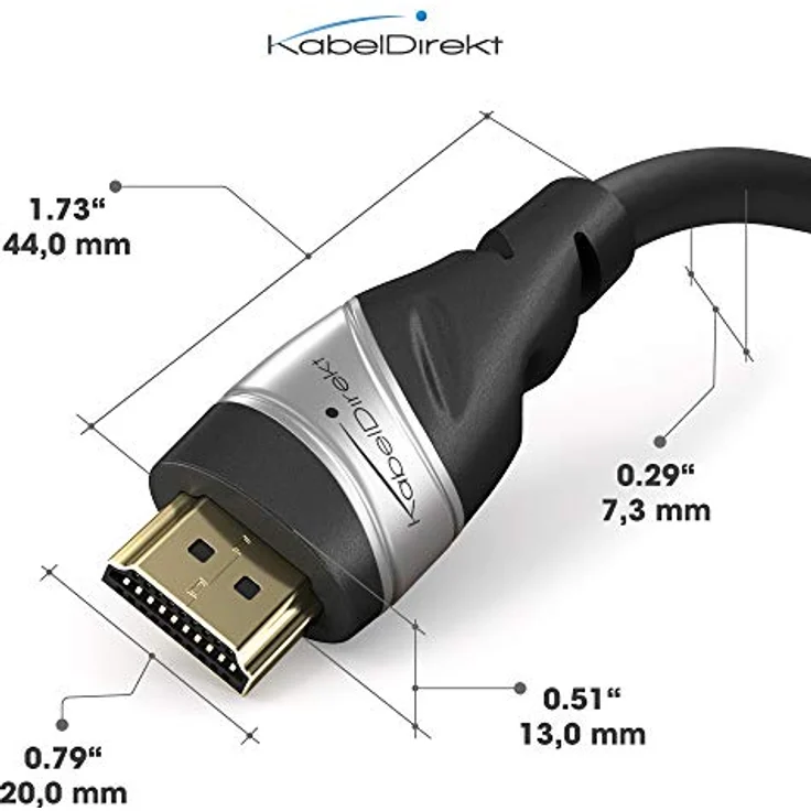 KabelDirekt – 8K/4K HDMI-2.1-Kabel – 2 m – von HDMI zertifiziert für höchste Qualität (8K@60Hz, Ultra High Speed/48G, neuester Standard, optimal für PS5/Xbox, Monitor/TV/Beamer, silbern) – Bild 5