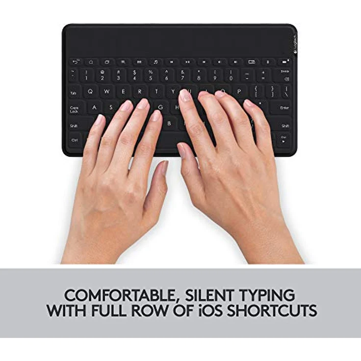 Logitech Keys-to-Go Kabellose Tablet-Tastatur, Bluetooth, iOS-Sondertasten, Ultraleicht & Geräuschlos, 3-Monate Akkulaufzeit, Fürs Tablet und Smartphone, Englisches QWERTY-Layout - schwarz – Bild 5