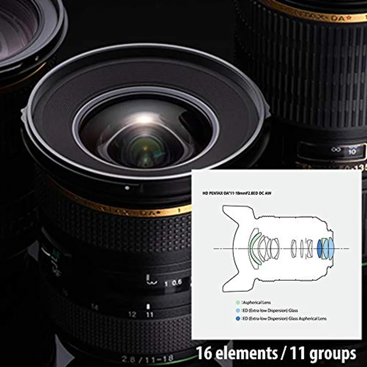 HD PENTAX-DA 11-18 mmF2.8ED DC AW Ultraweitwinkel-Zoomobjektiv 17-27,5 mm (entspricht 35 mm-Format) Wetterbeständig (All Weather, AW) Extra scharfe, kontrastreiche Bilder Frei von Streulicht – Bild 5