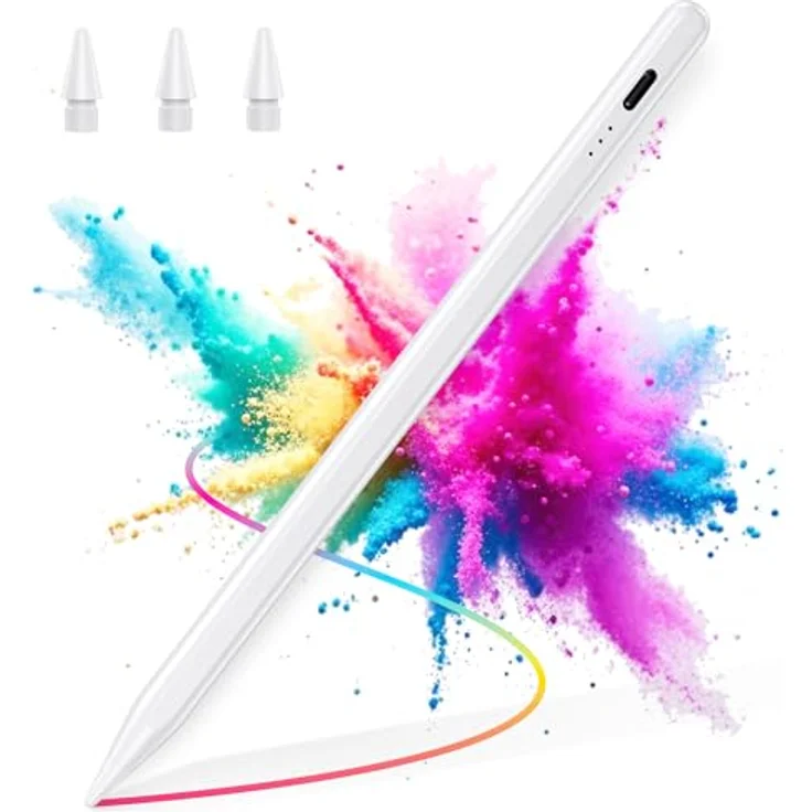 BAZO Stift für iPad - Pencil 2. Generation mit Schnellladeleistung, Palm Rejection und Neigungssensitivität für Pro 13''/12,9''/11''/iPad 6-11/A16/Mini 5/6.Gen/Air 3/4/5 – Bild 1